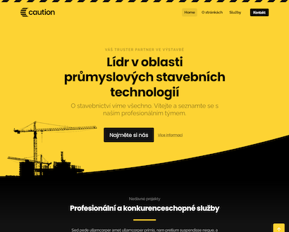 Náhled šablony Caution