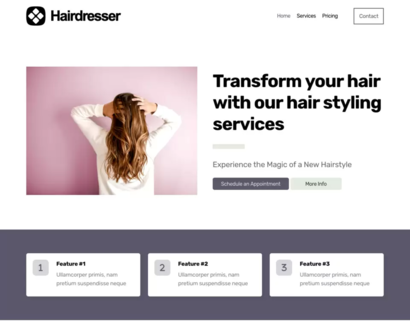Náhled šablony Hair Dresser 4