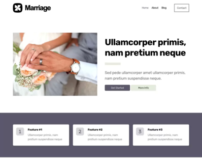 Náhled šablony Marriage 4