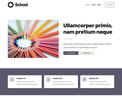 Náhled šablony School 4