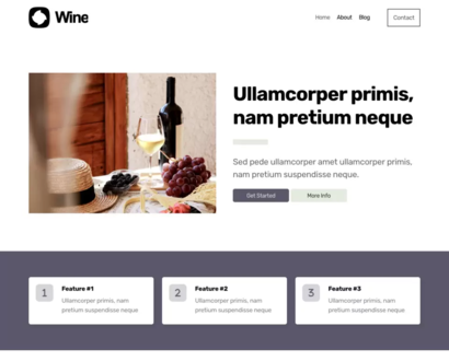 Náhled šablony Wine 4