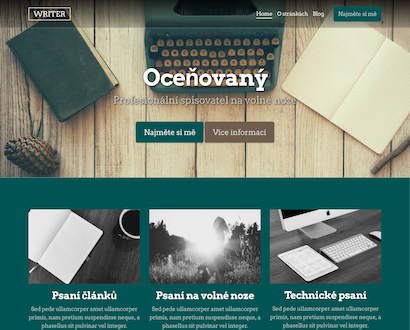Náhled šablony Writer