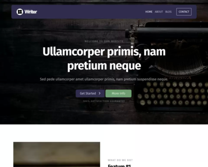 Náhled šablony Writer 5
